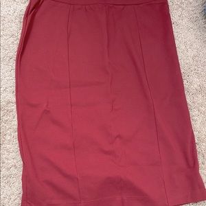Burgundy Pencil Skirt